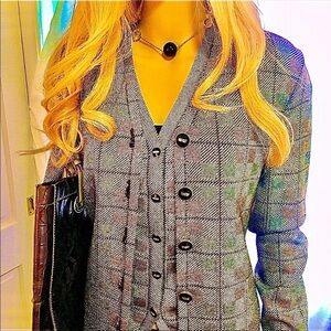 ST. JOHN -St John 3 pc Suit silver, black, brown Jacket 6 Vest 10 Pants …